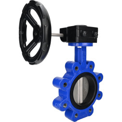 Затвор дисковый поворотный WBV1631N-2W-Fb-H Ду80 Ру16 LUG межфланцевый, корпус - чугун QT450, диск - нержавеющая сталь AISI 304, уплотнение - NBR, с редуктором HAM RQN1-180Z-T40