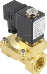 Клапан электромагнитный VS400-ET-NC-24VAC 3/4″ Ду20 Ру16 пилотного действия двухходовой, корпус - латунь, присоединение - внутренняя резьба, уплотнение - EPDM, нормально-закрытый, катушка - 24В AC