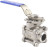 Кран шаровой BV3232P(3pc)-FP-W-ISO-H Ду65 Ру25 полнопроходной двухходовой, нержавеющая сталь SS316, под приварку, уплотнение - PTFE, с ISO фланцем и рукояткой