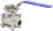 Кран шаровой BV3232P(3pc)-FP-W-ISO-H Ду65 Ру25 полнопроходной двухходовой, нержавеющая сталь SS316, под приварку, уплотнение - PTFE, с ISO фланцем и рукояткой
