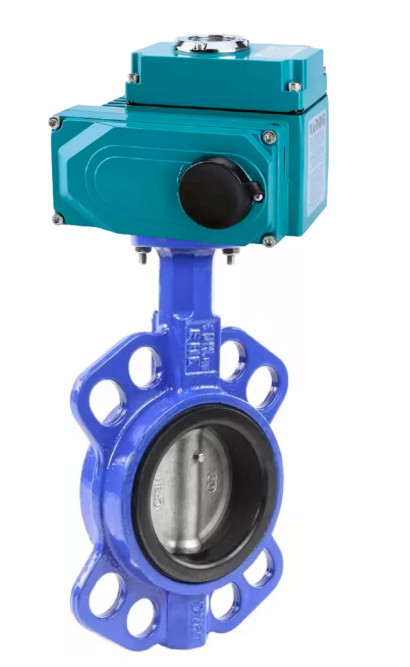 Затвор дисковый поворотный WBV3432N-2W-Fb-H Ду125 Ру16, корпус - углеродистая сталь WCB, диск - нержавеющая сталь 316L, уплотнение - NBR, с электроприводом QT-N-020EM-O1-380VAC-У1 380В HARK