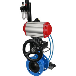 Затвор дисковый поворотный WBV1313E-2W-F-H Ду125 Ру16 фланцевый, корпус - чугун GGG40, диск - чугун GGG40, EPDM, с пневмоприводом PA-DA-130, пневмораспределителем 4V320-08 AC220V, дублером MON1-250-T26-ISO и БПВ AFC2000