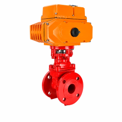 Задвижка клиновая 30ч939р GVWN1414E-2W-F Ду50 Ру10/16, фланцевая, корпус - чугун GGG50, уплотнение - EPDM, c ISO-фланцем и невыдвижным штоком, цвет - красный, с электроприводом многооборотным MT-N-005EM-O1-220VAC-У1 220В
