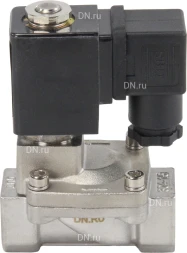 Клапан электромагнитный VS431-NT-NC-24VDC 1/2″ Ду15 Ру16, соленоидный двухходовой, корпус - нержавеющая сталь 304, уплотнение - NBR, резьбовой, нормально-закрытый, пилотный, катушка - 24В