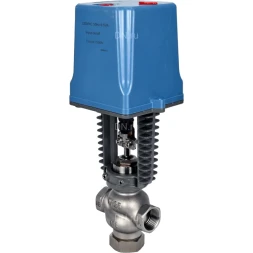 Клапан регулирующий VRg1-31M-PED-T 1 1/2″ Ду40 Ру25 двухходовой, односедельный, резьбовой, корпус - нержавеющая сталь AISI304, уплотнение - металл с электроприводом XCK220-1500 AC220V