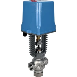 Клапан регулирующий VRg1-31M-PED-T 1 1/2″ Ду40 Ру25 двухходовой, односедельный, резьбовой, корпус - нержавеющая сталь AISI304, уплотнение - металл с электроприводом XCK220-1500 AC220V