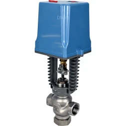 Клапан регулирующий VRg1-31M-PED-T 1 1/2″ Ду40 Ру25 двухходовой, односедельный, резьбовой, корпус - нержавеющая сталь AISI304, уплотнение - металл с электроприводом XCK220-1500 AC220V