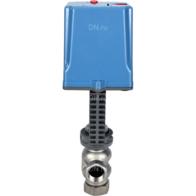 Клапан регулирующий VRg1-31M-PED-T 1 1/2″ Ду40 Ру25 двухходовой, односедельный, резьбовой, корпус - нержавеющая сталь AISI304, уплотнение - металл с электроприводом XCK220-1500 AC220V