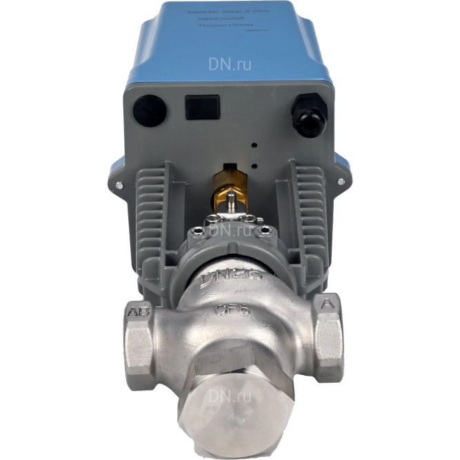 Клапан регулирующий VRg1-31M-PED-T 1 1/2″ Ду40 Ру25 двухходовой, односедельный, резьбовой, корпус - нержавеющая сталь AISI304, уплотнение - металл с электроприводом XCK220-1500 AC220V