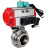 Затвор дисковый поворотный кламповый WBV3131E-2W-C-H Ду32 Ру10 корпус - пищевая нержавеющая сталь 304, уплотнение - EPDM, с пневмоприводом PA-DA-052, пневмораспределителем 4M310-08 DC24V и магнитным переключателем ALS200D