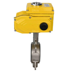 Затвор дисковый поворотный WBV3232E-2W-Fb-H Ду300 Ру16, корпус - нержавеющая сталь 316L, диск - нержавеющая сталь 316L, уплотнение - EPDM, с электроприводом QT-N-060EM-O1-24VDC-У1 24В