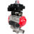 Кран шаровой BV3131P(3pc)-FP-W-ISO-H LONG Ду25 Ру63 полнопроходной, корпус - нержавеющая сталь 304, уплотнение - PTFE, под приварку, с пневмоприводом PA-DA-083, пневмораспределителем 4M310-08 DC24V и БКВ APL-410N EX
