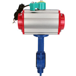 Затвор дисковый поворотный WBV1132N-2W-Fb-H Ду150 Ру16 корпус - чугун GG25, диск - нержавеющая сталь 316L, уплотнение - NBR, с пневмоприводом PA-DA-105 и магнитным переключателем ALS200D