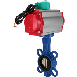 Затвор дисковый поворотный WBV1132N-2W-Fb-H Ду150 Ру16 корпус - чугун GG25, диск - нержавеющая сталь 316L, уплотнение - NBR, с пневмоприводом PA-DA-105 и магнитным переключателем ALS200D