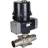 Кран шаровой BV3232P(3pc)-FP-W-ISO-H LONG Ду65 Ру25 полнопроходной, под приварку, корпус - нержавеющая сталь SS316, уплотнение - PTFE, с электроприводом четвертьоборотным QTSA-N-007EM-O0-220VAC с пружинным возвратом