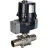 Кран шаровой BV3232P(3pc)-FP-W-ISO-H LONG Ду65 Ру25 полнопроходной, под приварку, корпус - нержавеющая сталь SS316, уплотнение - PTFE, с электроприводом четвертьоборотным QTSA-N-007EM-O0-220VAC с пружинным возвратом