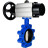 Затвор дисковый поворотный WBV1616N-2W-Fb-H Ду125 Ру16 LUG корпус - чугун QT450, диск - чугун QT450, уплотнение - NBR, с пневмоприводом PA-DA-105-1