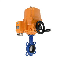 Затвор дисковый поворотный WBV1132N-2W-Fb-H Ду125 Ру16, корпус - чугун GG25, диск - нержавеющая сталь 316L, уплотнение - NBR, с электроприводом QT-EX-015EM-O2-220VAC-У1