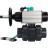 Кран шаровой BV4242E-FP-GRM-ISO Дн65 Ру10 полнопроходной, корпус - НПВХ, шар - НПВХ, уплотнение - EPDM, с пневмоприводом PA-DA-105-1, пневмораспределителем 4V320-08 AC220V и магнитным переключателем ALS200D