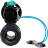 Кран шаровой BV4242E-FP-GRM-ISO Дн65 Ру10 полнопроходной, корпус - НПВХ, шар - НПВХ, уплотнение - EPDM, с пневмоприводом PA-DA-105-1, пневмораспределителем 4V320-08 AC220V и магнитным переключателем ALS200D