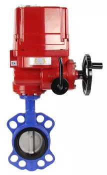 Затвор дисковый поворотный WBV1432E-2W-Fb-H Ду125 Ру16, корпус - чугун GGG50, диск - нержавеющая сталь 316L, уплотнение - EPDM, с электроприводом QT-EX-010EM-O2-380VAC-У1 380В