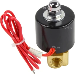 Клапан электромагнитный VS100-VT-NC-220VAC 1/4″ Ду8 Ру10, соленоидный двухходовой, корпус - латунь, уплотнение - Viton, резьбовой, нормально-закрытый, прямого действия, катушка - 220В