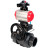 Кран шаровой BV4242E-FP-GRM-ISO Дн25 Ру10 полнопроходной, корпус - НПВХ, шар - НПВХ, уплотнение - EPDM, с пневмоприводом PA-DA-052, пневмораспределителем 4V320-10 AC220V, ручным дублером MON1-250-T26-ISO и БКВ APL-210N
