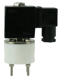 Клапан электромагнитный VS841-VT-NC-220VAC 1 1/4″ Ду32 Ру6 соленоидный двухходовой, корпус - PTFE, уплотнение - VITON, резьбовой, прямого действия, нормально закрытый, катушка - 220В