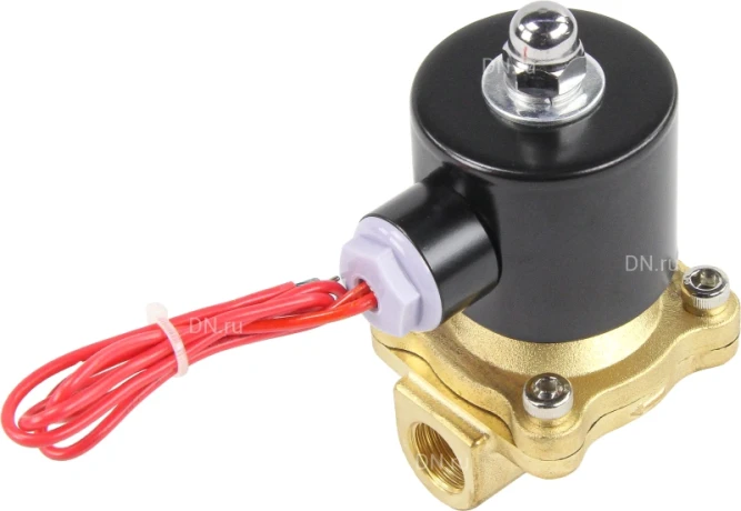 Клапан электромагнитный VS100-VT-NC-220VAC 3/8″ Ду10 Ру10, соленоидный двухходовой, корпус - латунь, уплотнение - Viton, резьбовой, нормально-закрытый, прямого действия, катушка - 220В