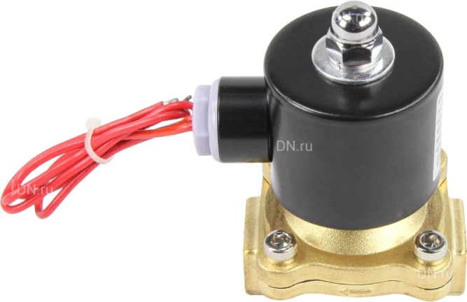 Клапан электромагнитный VS100-VT-NC-220VAC 3/8″ Ду10 Ру10, соленоидный двухходовой, корпус - латунь, уплотнение - Viton, резьбовой, нормально-закрытый, прямого действия, катушка - 220В