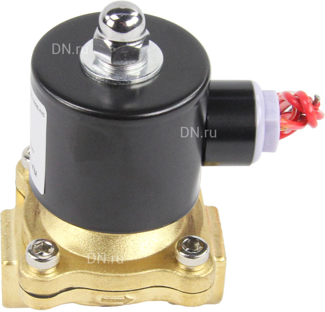 Клапан электромагнитный VS100-VT-NC-220VAC 3/8″ Ду10 Ру10, соленоидный двухходовой, корпус - латунь, уплотнение - Viton, резьбовой, нормально-закрытый, прямого действия, катушка - 220В