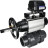 Кран шаровой BV4242E-FP-GRM-ISO Дн20 Ру10 полнопроходной, корпус - НПВХ, шар - НПВХ, уплотнение - EPDM, с пневмоприводом PA-DA-105-1 и пневмопозиционером YT-1000RSN с обратной связью
