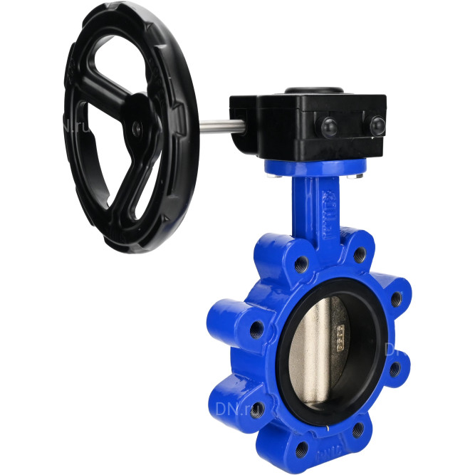 Затвор дисковый поворотный WBV1616E-2W-Fb-H Ду50 Ру16 LUG межфланцевый, корпус - чугун QT450, диск - чугун QT450, уплотнение - EPDM, с редуктором HAM RQN1-180Z-T40