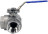 Кран шаровой BV3232P(4pc)-SP-3WT-T-ISO-H Ду25 Ру63, 3-ходовой T-тип стандартнопроходной, внутренняя резьба, уплотнение - PTFE, материал корпуса - нержавеющая сталь SS316 с ISO фланцем и рукояткой