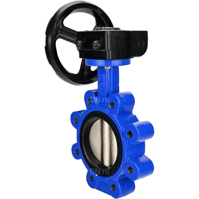 Затвор дисковый поворотный WBV1616E-2W-Fb-H Ду65 Ру16 LUG межфланцевый, корпус - чугун QT450, диск - чугун QT450, уплотнение - EPDM, с редуктором HAM RQN1-180Z-T40