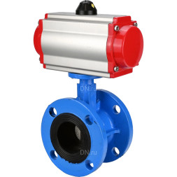 Затвор дисковый поворотный WBV1313E-2W-F-H Ду80 Ру16 фланцевый, корпус - чугун GGG40, диск - чугун GGG40, уплотнение - EPDM, с пневмоприводом PA-DA-105 и пневмораспределителем 4M310-08 DC24V