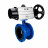 Затвор дисковый поворотный WBV1331E-2W-F-H Ду50 Ру16 фланцевый, корпус - чугун GGG40, диск - нержавеющая сталь 304, уплотнение - EPDM, с пневмоприводом PA-DA-105-1