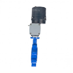 Затвор дисковый поворотный WBV1616N-2W-Fb-H Ду80 Ру16 LUG межфланцевый, корпус - чугун QT450, диск - чугун QT450, уплотнение - NBR, с электроприводом четвертьоборотным QTSA-N-005EM-O0-220VAC с пружинным возвратом