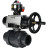Кран шаровой BV4242E-FP-GRM-ISO Дн20 Ру10 полнопроходной, корпус - НПВХ, шар - НПВХ, уплотнение - EPDM, с пневмоприводом PA-DA-105-1, пневмораспределителем 4M310-08 DC24V и БКВ APL-510N EX