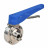 Затвор дисковый поворотный WBV3131E-2W-T-H Ду40 Ру10 резьбовой, пищевая нержавеющая сталь 304, уплотнение – EPDM, с рукояткой