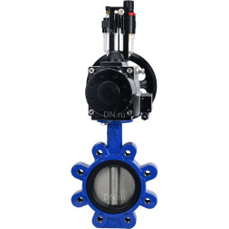 Затвор дисковый поворотный WBV1631E-2W-Fb-H Ду125 Ру16 LUG корпус - чугун QT450, диск - нержавеющая сталь 304, уплотнение - EPDM, с пневмоприводом PA-DA-105-1, пневмораспределителем 4M310-08 DC24V и БПВ AFC2000