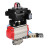 Кран шаровой BV3232P(4pc)-SP-3WL-T-ISO-H Ду20 Ру63, стандартнопроходной, четырехсоставной, корпус - нержавеющая сталь 316, уплотнение - PTFE, внутренняя резьба, с пневмоприводом PA-SA-052, пневмораспределителем 4V320-10 AC220V, БКВ APL-410N Ex