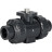 Кран шаровой BV4242E-FP-GRM-ISO Дн32 Ру10 полнопроходной, клеевой с разборным муфтовым соединением, корпус - UPVC (НПВХ), шар - UPVC (НПВХ), уплотнение - EPDM, с ISO-фланцем и голым штоком квадратным