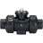 Кран шаровой BV4242E-FP-GRM-ISO Дн32 Ру10 полнопроходной, клеевой с разборным муфтовым соединением, корпус - UPVC (НПВХ), шар - UPVC (НПВХ), уплотнение - EPDM, с ISO-фланцем и голым штоком квадратным