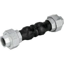 Компенсатор резиновый CR-E17-T Ду65 Ру10/16, резиновая вставка (корпус) - EPDM, тип присоединения - резьбовой, материал резьбовых элементов - чугун оцинкованный
