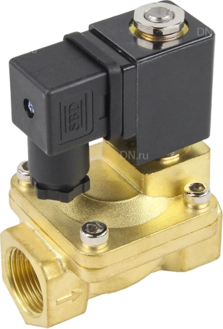 Клапан электромагнитный VS400-VT-NC-24VAC 1 1/4″ Ду32 Ру16 пилотного действия двухходовой, корпус - латунь, присоединение - внутренняя резьба, уплотнение - VITON, нормально-закрытый, катушка - 24В AC