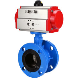Затвор дисковый поворотный WBV1313E-2W-F-H Ду200 Ру16 фланцевый, корпус - чугун GGG40, диск - чугун GGG40, уплотнение - EPDM, с пневмоприводом PA-DA-140 двойного действия