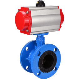 Затвор дисковый поворотный WBV1313E-2W-F-H Ду200 Ру16 фланцевый, корпус - чугун GGG40, диск - чугун GGG40, уплотнение - EPDM, с пневмоприводом PA-DA-140 двойного действия