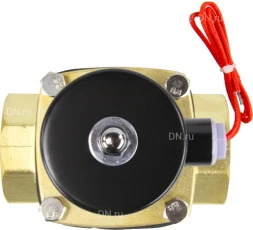 Клапан электромагнитный VS100-VT-NC-220VAC 2″ Ду50 Ру10, соленоидный двухходовой, корпус - латунь, уплотнение - Viton, резьбовой, нормально-закрытый, прямого действия, катушка - 220В