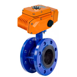 Затвор дисковый поворотный WBV1313E-2W-F-H Ду80 Ру16 фланцевый, корпус - чугун GGG40, диск - чугун GGG40, уплотнение - EPDM, с 1/4-оборотным электроприводом QT-N-020EM-O1-24VDC-У1 24В HARK